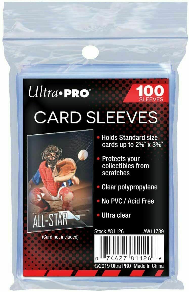100 Ultra Pro Standard Penny Soft Card Sleeves New Acid Free Tracking Included!