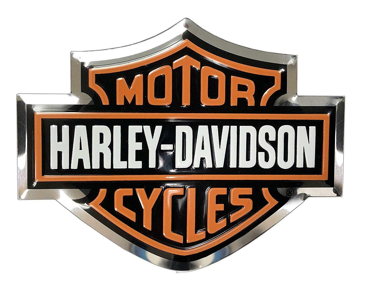Harley Davidson Raised 3d Emblem Fuel Tank Gas Gear Sticker Hd Decal Aluminum