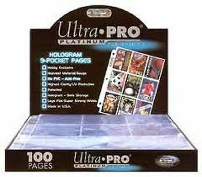 Ultra Pro Platinum 100 9-pocket Pages,new, Free Shipping