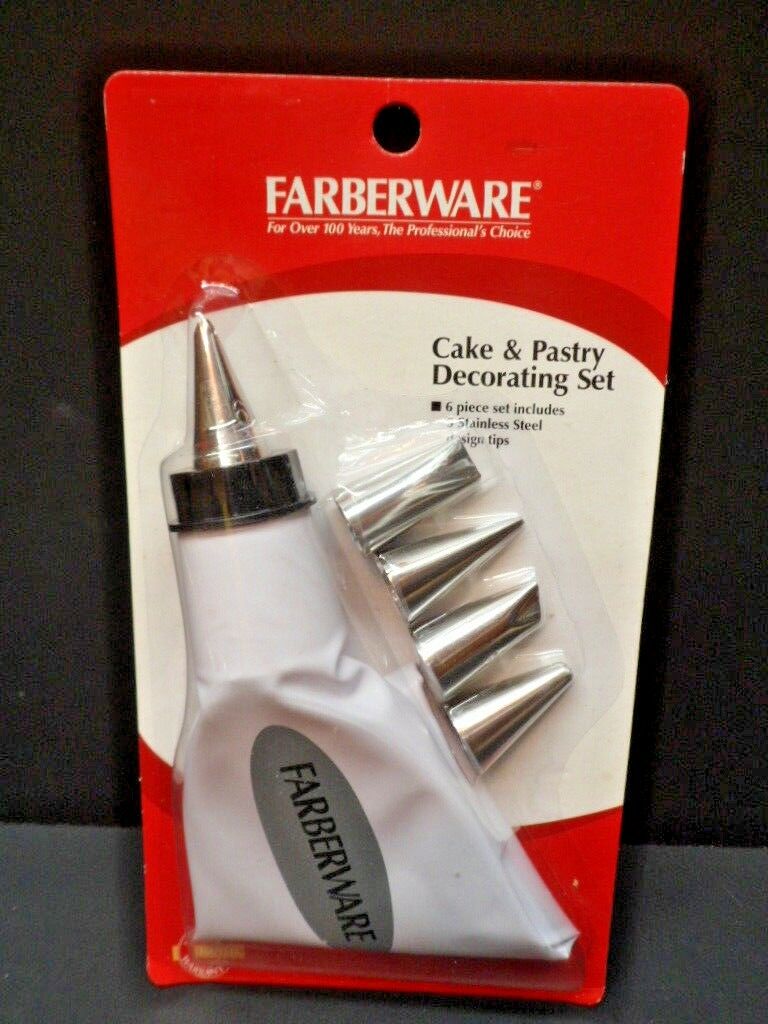 Farberware Cake And Pastry Decorating Set Six Piece New Unopened