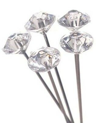 Wedding Bouquet Floral Flower Gems Crystals Jewels Pins Corsage Diamonds 100 Pin
