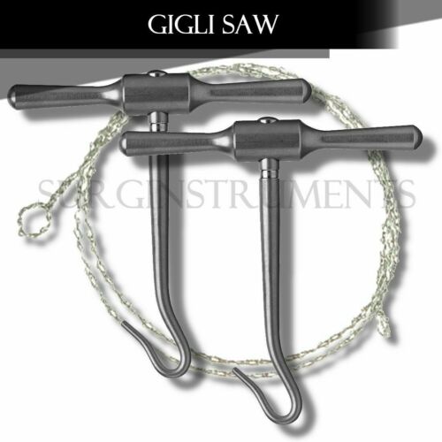 Gigli Saw Set (2 Handles & 1 Wire) Surgical Neurology Orthopedic Instruments