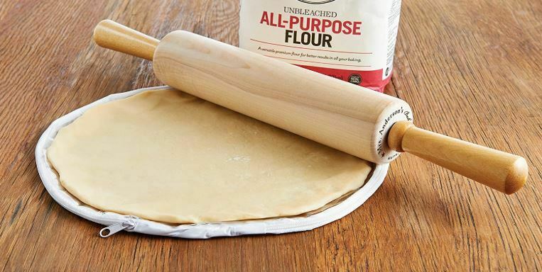 Set Of 2 Plastic Zippered Pastry Dough Round Pie Crust Maker Bags - 11" And 14"